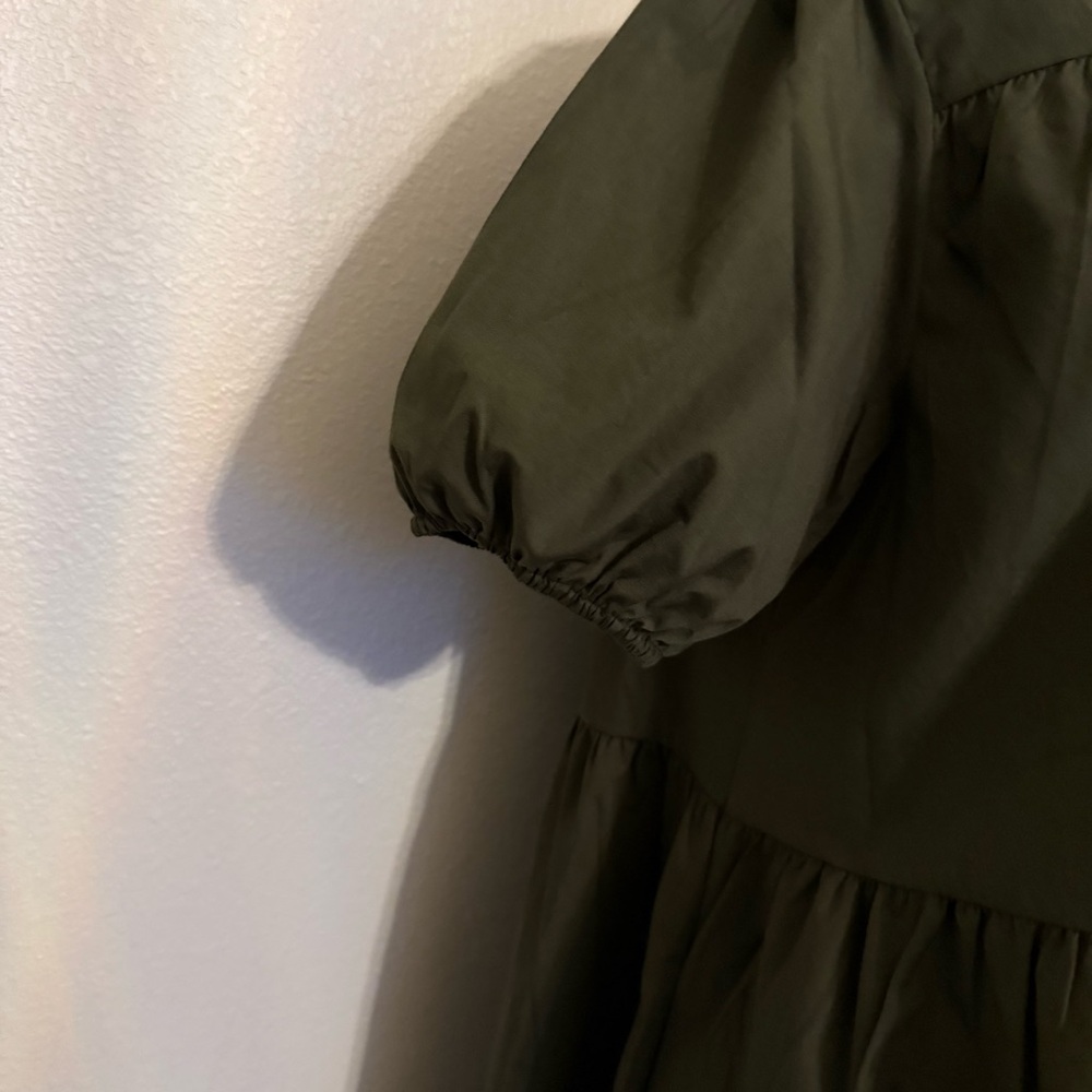 Chic Olive Green Midi Dress - Picture 6 of 8